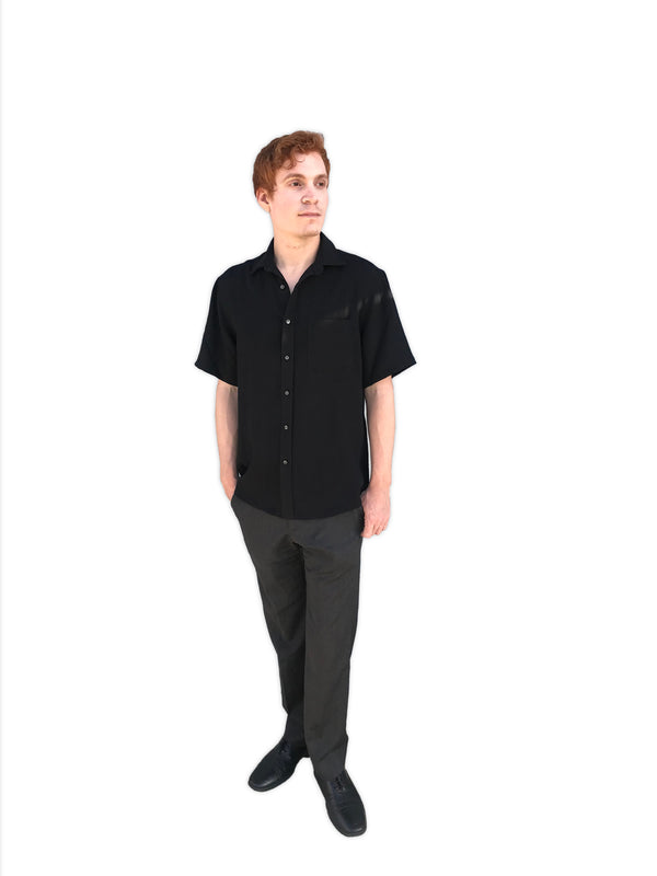 Fridaze Wrinkle-Resistant 100% Linen Men’s Shirt, Regular Fit, Short Sleeve - AA9205